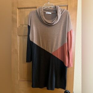 Cowl Neck Sweater Dress